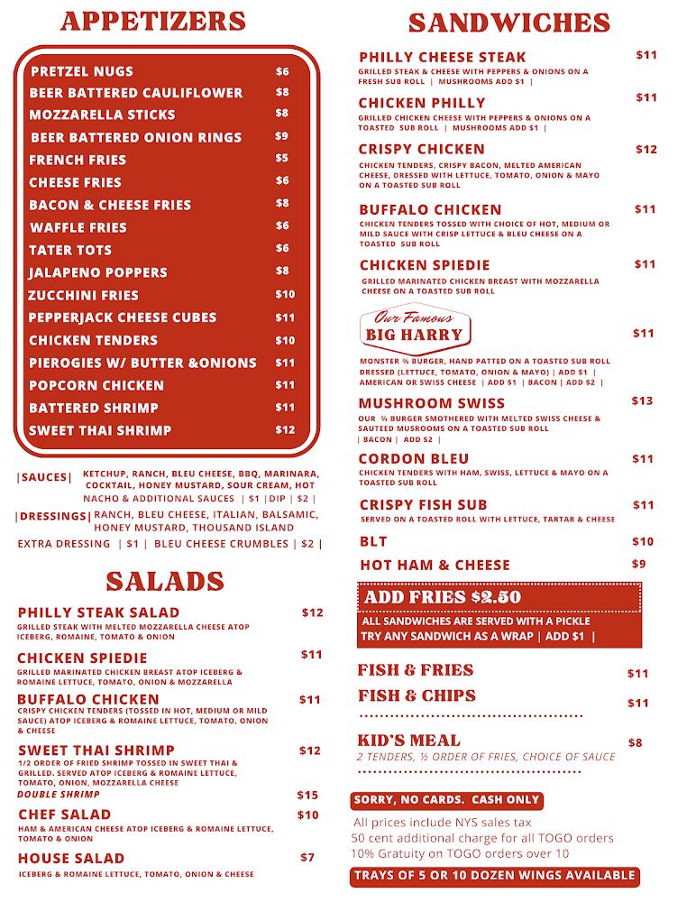 Harry's Inn the Heights Menu image 3